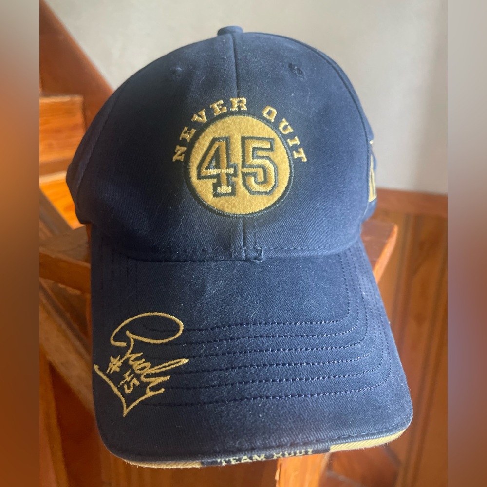Team Rudy 45 Never Quit Notre Dame Navy Blue and Gold Cap, Adult OS Collegiate